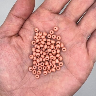 Czech Round Seed Beads, Glass - Opaque Pink, Choose Size