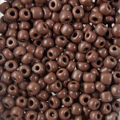 Opaque Seed Beads Size 6/0 -Brown, 1LB (500 Grams)