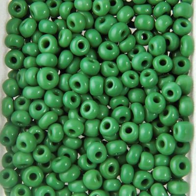 Opaque Seed Beads Size 6/0 -Green, 1LB (500 Grams)