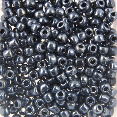 Opaque Seed Beads Size 6/0 -Hematite, 1LB (500 Grams)