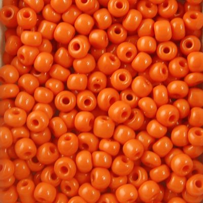 Opaque Seed Beads Size 6/0 -Orange, 1LB (500 Grams)
