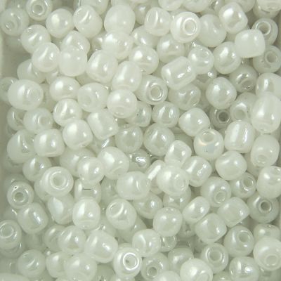 Opaque Seed Beads Size 6/0 -Pearl White, 1LB (500 Grams)