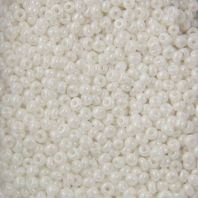 Opaque Seed Beads Size 10/0 -Pearl White, 1LB (500 Grams)