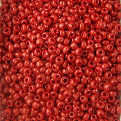 Opaque Seed Beads Size 10/0 -Red, 1LB (500 Grams)
