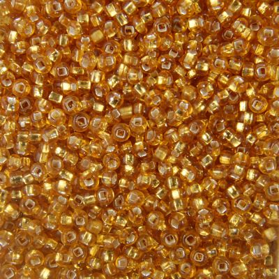 Silver-Lined Rocailles Size 10/0 -Gold, 1LB (500 Grams)