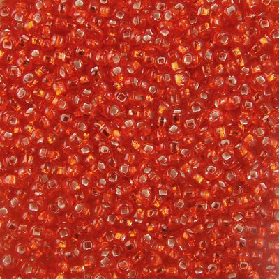 Silver-Lined Rocailles Size 10/0 -Orange, 1LB (500 Grams)