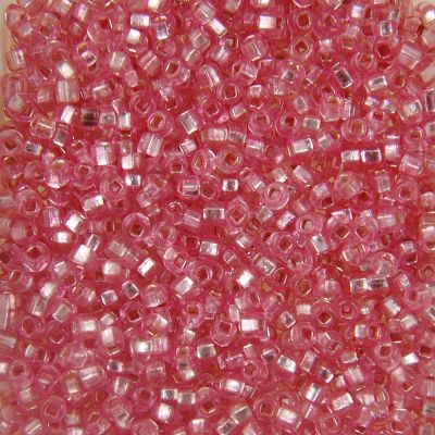 Silver-Lined Rocailles Size 10/0 -Rose Pink, 1LB (500 Grams)
