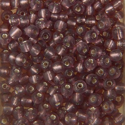 Silver-Lined Rocailles Size 6/0 -Violet Purple, 1LB (500 Grams)