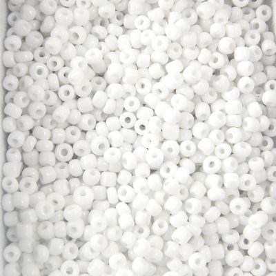 Opaque Seed Beads Size 10/0 - White, 1LB (500 Grams)