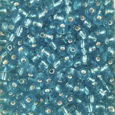 Silver-Lined Rocailles Size 6/0 - Aquamarine 1LB (500 Grams)