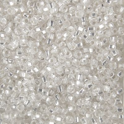 Silver-Lined Rocailles Size 10/0 - Clear, 1LB (500 Grams)