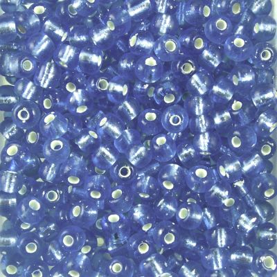 Silver-Lined Rocailles Size 6/0 -Lt. Blue, 1LB (500 Grams)