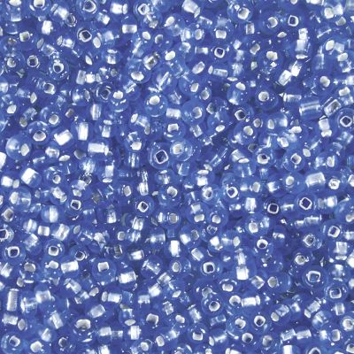 Silver-Lined Rocailles Size 10/0 - Lt. Blue, 1LB (500 Grams)