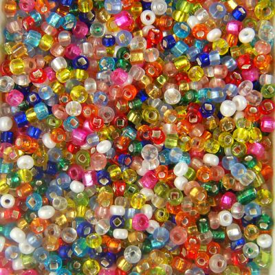 Round Seed Beads, Rocailles, Transparent Silver-Lined, Glass, Size 10/0, Choose Color (Approx. 1 LB , 500 Grams)