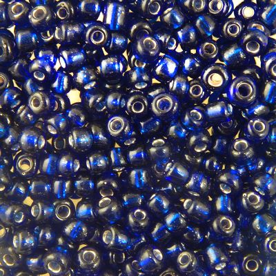 Silver-Lined Rocailles Size 6/0 -Royal Blue, 1LB (500 Grams)
