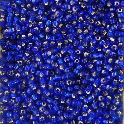 Silver-Lined Rocailles Size 10/0 -Royal Blue, 1LB (500 Grams)