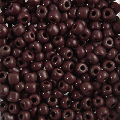 Czech Seed Beads Size 11/0 - Opaque Dark Brown (Approx. 1/2 LB , 250 Grams)