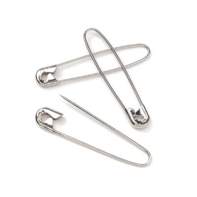 Coilless Safety Pins, 1-1/2" Inch, Silver-Tone Metal (50 Pieces)