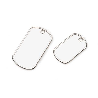 Silver Dog Tag Charms (2 PCS)