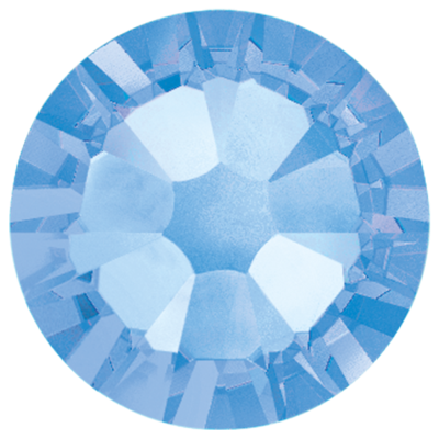 Light Sapphire-Preciosa Hot Fix Flatback Rhinestones (Choose Size)