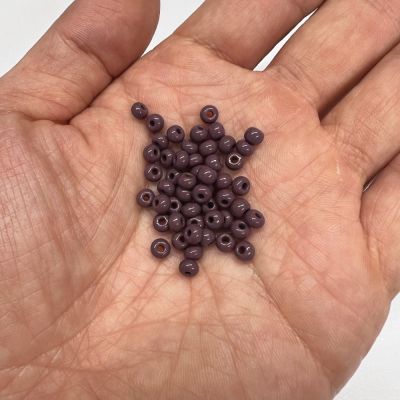 Czech Round Seed Beads, Glass - Opaque Purple, Choose Size
