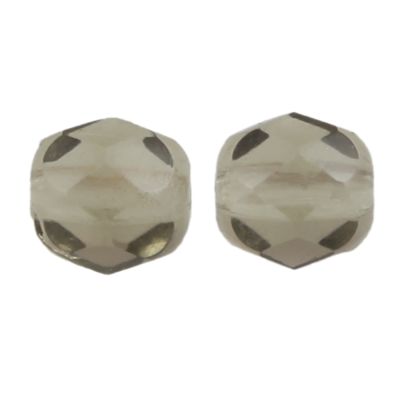 Fire-Polish Glass, Round Faceted Bead-Choose Size (Black Diamond)