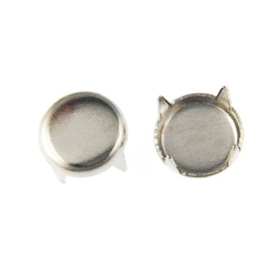 Flat Round Nailhead 40SS Silver (200 Pieces)
