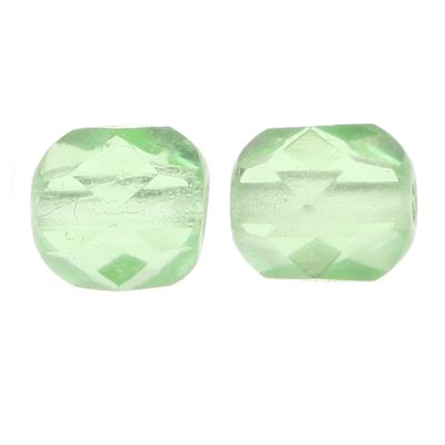 Fire-Polish Glass, Round Faceted Bead-Choose Size (Mint)