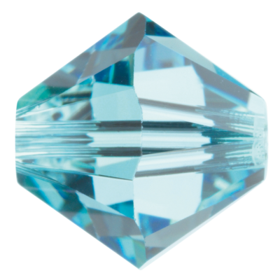Preciosa Czech Crystal, Faceted Bicone Bead, Aquamarine (Choose Size)