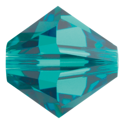 Preciosa Czech Crystal, Faceted Bicone Bead, Blue Zircon (Choose Size)