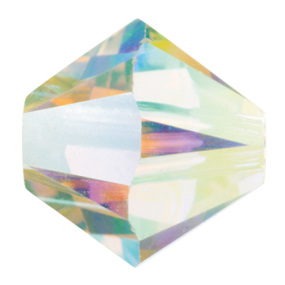 Preciosa Czech Crystal, Faceted Bicone Bead, Crystal AB (Choose Size)