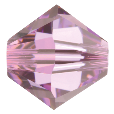 Preciosa Czech Crystal, Faceted Bicone Bead, Light Amethyst (Choose Size)