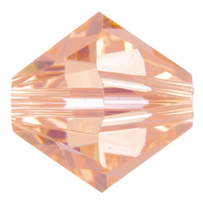 Preciosa Czech Crystal, Faceted Bicone Bead, Light Peach (Choose Size)