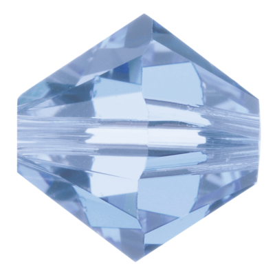 Preciosa Czech Crystal, Faceted Bicone Bead, Light Sapphire (Choose Size)