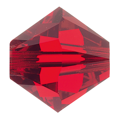 Preciosa Czech Crystal, Faceted Bicone Bead, Light Siam (Choose Size)