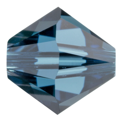 Preciosa Czech Crystal, Faceted Bicone Bead, Montana (Choose Size)