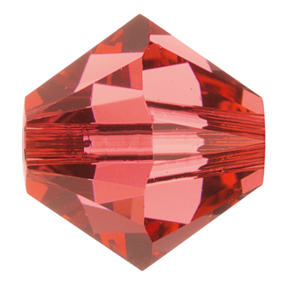 Preciosa Czech Crystal, Faceted Bicone Bead, Padparadscha (Choose Size)