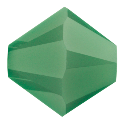 Preciosa Czech Crystal, Faceted Bicone Bead, Palace Green Opal (Choose Size)