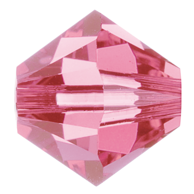 Preciosa Czech Crystal, Faceted Bicone Bead, Rose (Choose Size)