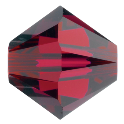 Preciosa Czech Crystal, Faceted Bicone Bead, Ruby (Choose Size)