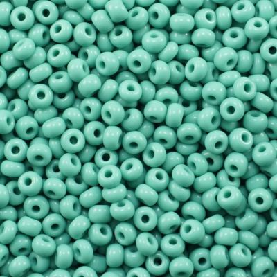 Czech Seed Beads Size 6/0 - Opaque Green Turquoise (Approx. 1/2 LB , 250 Grams)