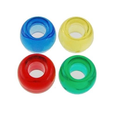 Pony Beads, 9x6mm, Transparent Green (650 Pieces)