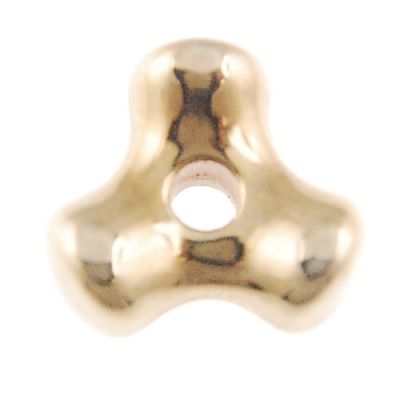 Tri Beads Gold Plated (144 Pieces)