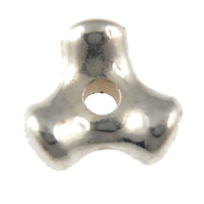 Tri Beads Silver Plated (144 Pieces)