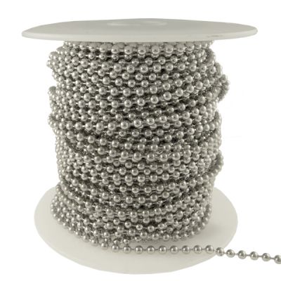3.2mm Ball Chain-Silver (By Spool) (100FT)