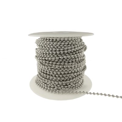 2.4mm Ball Chain-Silver (By Spool) (100FT)