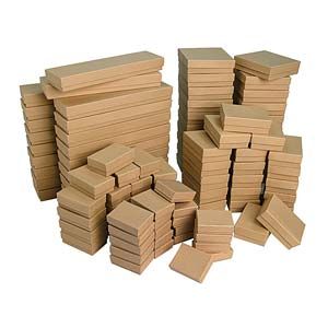 Cotton Filled Box Brown  - Assorted (100 Boxes)