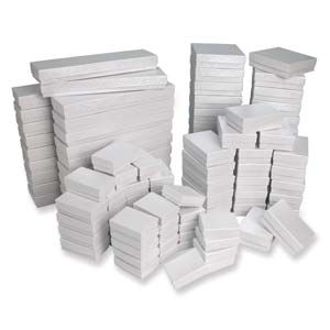 Cotton Filled Box White - Assorted (100 Boxes)