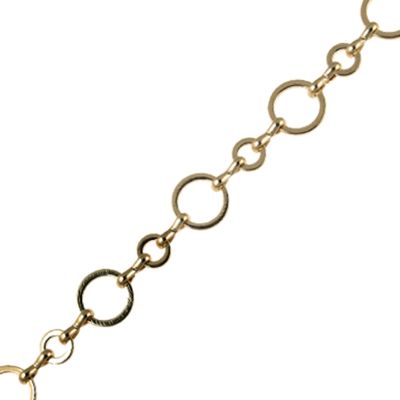 9mm x 9mm Metal Chain Gold (Per Yard)