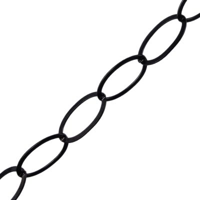 20mm x 12mm Metal Chain Black (Per Yard)